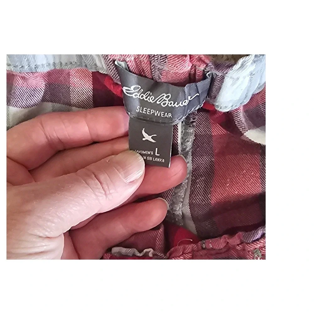 Eddie Bauer Womens Red Plaid Pajama Pants Sleepwear Lounge Bottoms Size L - Picture 4 of 9